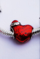 Pandora piros szív charm