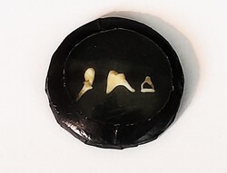 Antik iskolai / orvosi szemléltető anyag - emberi hallócsontok ( kalapács, üllő, kengyel)