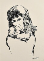 Mezey István (1945–2012) ANYA GYERMEKKEL