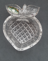 Eper formájú kristály kínáló tálka, Honour Crystal