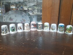 15.Retro Angol Jelzett Porcelán Gyűszűk,Gyűjteményből.