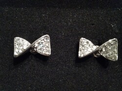 Szép mutatós cirkón köves ezüstözött fülbevaló