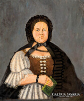 Nemes hölgy imakönyvvel 1862