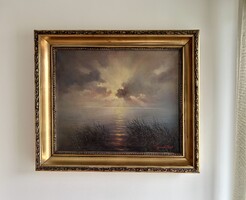 Mészáros Jenő (1883-????) Aranyhíd a Balatonon