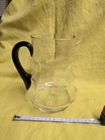 Fekete füles Josef Hoffmann üveg kancsó