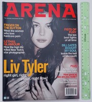 Liv Tyler címlap | Arena 1997 június, 69 UK | Deborah Unger, Maxwell, Wu-Tang Clan, Kraftwerk