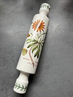 RITKA! Mesés vintage Portmeirion Botanic Garden porcelán nyújtófa, sodrófa lepkékkel, virágokkal