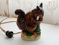 Asztali porcelán lámpa 13. Mókus parfümlámpa párologtató aromalámpa 14x9x19cm retro
