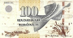 100 krónur korona 2011 Feröer szigetek Nagyon szép
