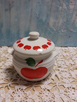 Gránit nagy almás cukor, só tartó, fűszertartó fedéllel