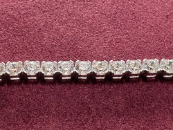 Csodálatos Teniszkartötő 14 k. fehérarany 50 db. kővel