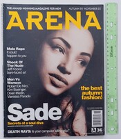 Sade címlap | Arena magazin 1992 november, 36 UK | Jeff Koons, Vanessa Paradis, De Niro, Dean Martin