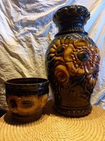 WEST GERMANY kerámia padlóváza és kaspó