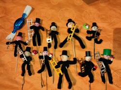 Karácsonyfadísz - Kéményseprő figurák 10 db egyben 5.