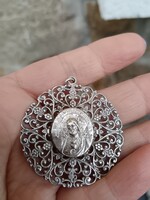 Ezüst Jézus szíve medál