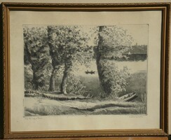 (N) Zádor István (1882 – 1963) : Szép őszi nap a Tiszán