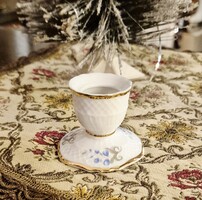 Hollóházi virág mintás gyertyatartó