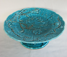 Schütz Cilli majolika kerámia talpas tál asztalközép kínáló