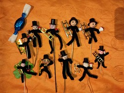 Karácsonyfadísz - Kéményseprő figurák 10 db egyben 2.