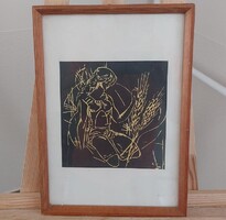 Kép, grafika, metszet 26x37 cm kerettel