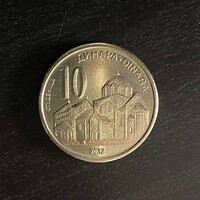 Szerbia - Serbia - 10 dinars - 2012 coin