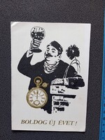 D209770 RÁCKEVE- Aranykalász MGTSZ Újévi köszöntő lap - kéményseprő  1970 k