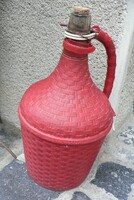 ÜVEG BALLON PIROS MŰANYAG BORÍTÁSSAL PARAFA DUGÓVAL