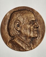 Pálffy Gusztáv (1942-) 1982. "Kodály Centenárium Kecskemét" Bronz plakett díszdobozban (85mm)
