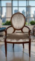Art deco stílusú keményfa vázas karosszék