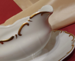 Zsolnay aranystafír porcelán szószos tál