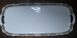Bécsi rózsás art deco porcelán sültes kínáló tál