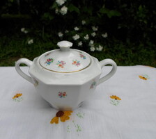 Drasche porcelán, virágos cukortartó 2.