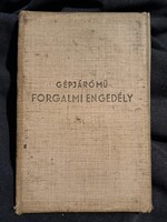 1965-ös Skoda forgalmi engedély! Sok bejegyzéssel,  korának megfelelő állapotban!