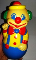 1970's Eredeti francia KELJ . FEL -JANCSI ! / CLOWN LARDY hangot ad, visszaáll 22 cm HIBÁTLAN