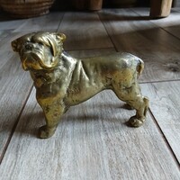 Pazar régi réz bulldog szobor IV. (10,2x11,8X6,5 cm)