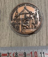 Szent Márton bronz érme Szombathelyi Éremgyüjtők Egyesülete korának megfelelő állapotban