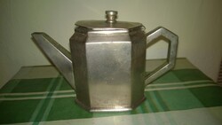Art deco kávéházi  kávéskanna-kávékiöntő , ezüstözve, 10x15 cm