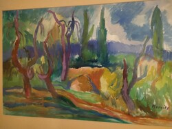 Mersits Piroska(1926 - 1988): Nyári parkban