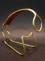 Retró Auböck sílusú rattan fonatos asztali borospalack tartó, 1950-es évek, Ausztria 1.- Ft-ról!!!