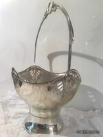 EZÜSTÖZÖTT - PEZSGŐSVÖDÖR - ANGOL - RÉGI - 38 x 25 cm - HIBÁTLAN