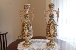 Fischer Ignác áttört váza párban