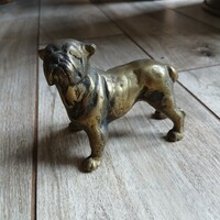 Pazar régi réz bulldog szobor III. (8,5x9,5x6 cm)