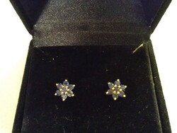 ZAFÍR köves aranyozott ezüst fülbevaló