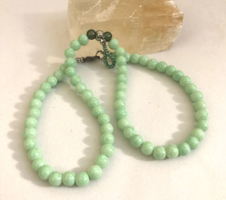 Almazöld Jade ásvány nyaklánc medállal