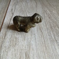 Régi réz bulldog szobrocska (3,3x5,6x2,7 cm)