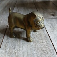 Pazar régi réz bulldog szobor II. (12,5x9,3x7,3 cm)