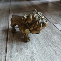 Pazar régi réz bulldog szobor VII. (11,8x7x6,2 cm)