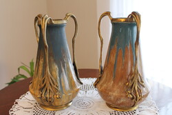 Zsolnay kerámia párban fémszerelékkel