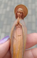 Kézzel faragott fa Szűz Mária / Madonna szobor – 9,7 cm