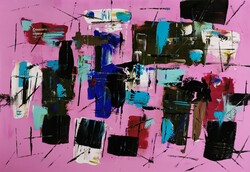 Baján Ildikó festmény 70 x 100 cm.